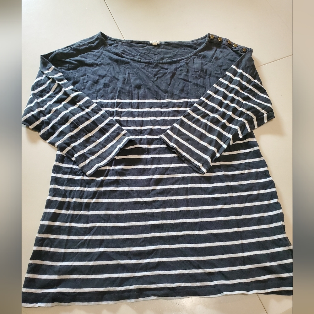 J. Crew striped 3/4 sleeve top